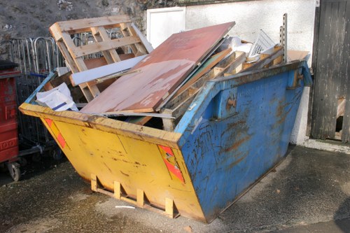 Waste collection truck in Barking community