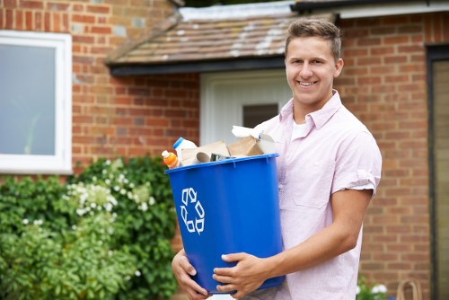 Emergency waste removal service in action